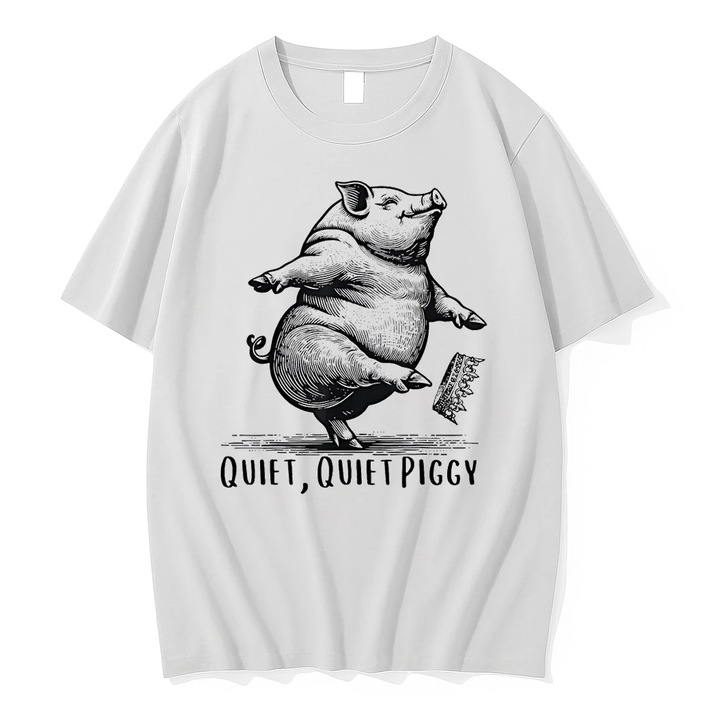 Quiet Quiet Piggy Dancing Pig Kicking Crown Shirts