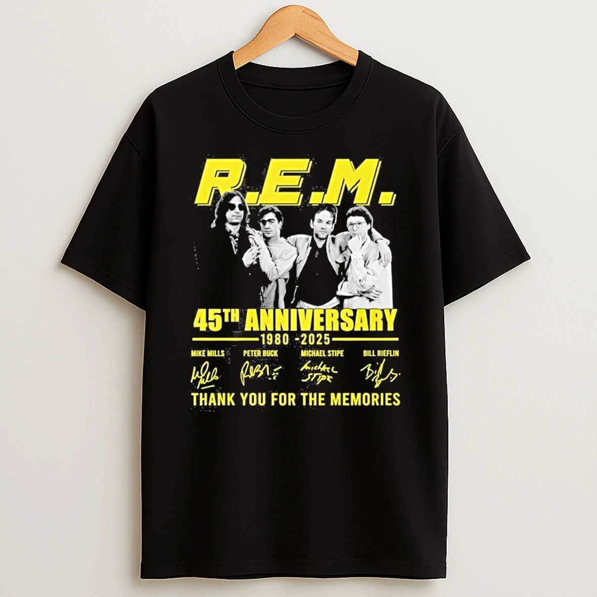 R E M 45th Anniversary 1980 2025 Thank You For The Memories Shirts