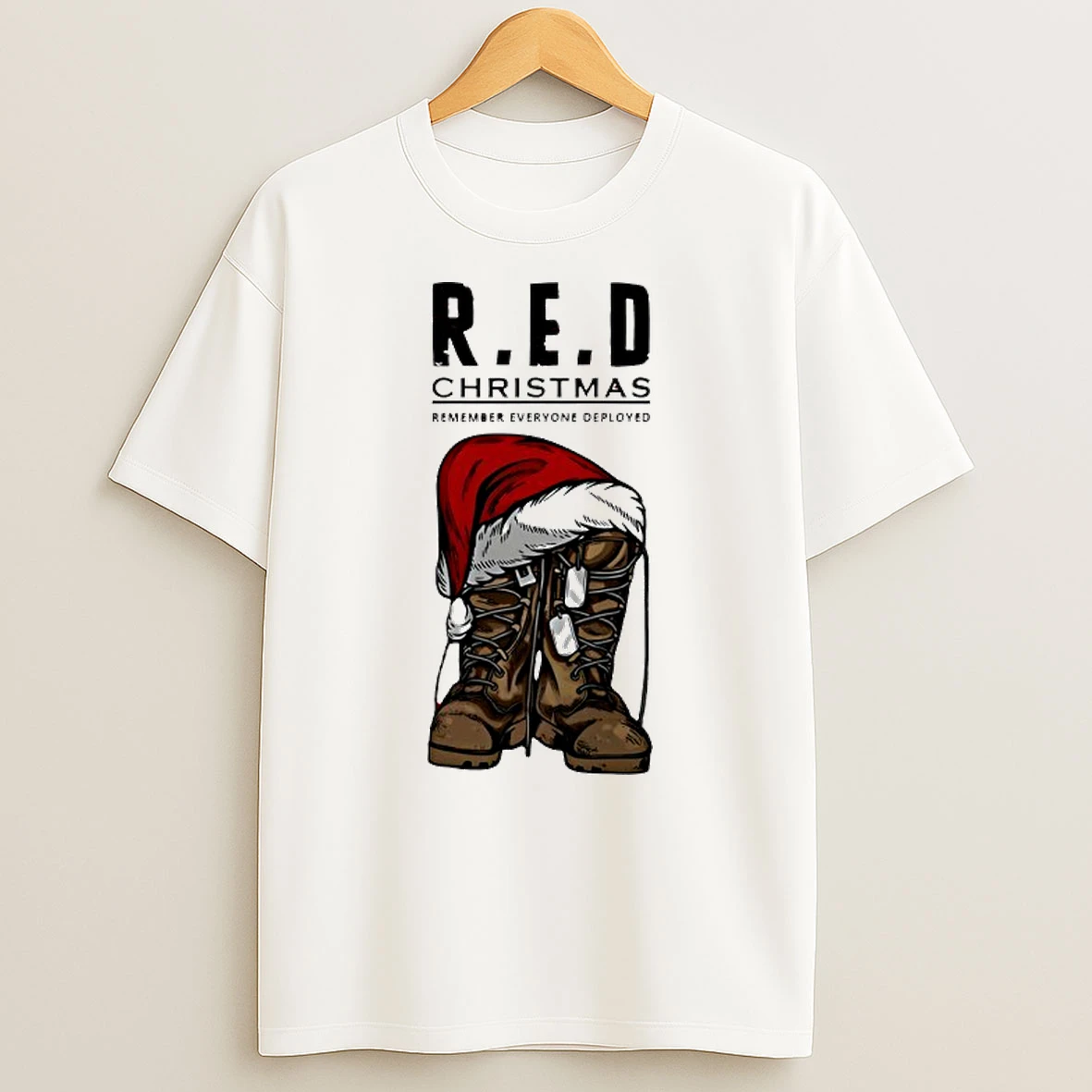 R E D Christmas Remember Everyone Deployed Shirts