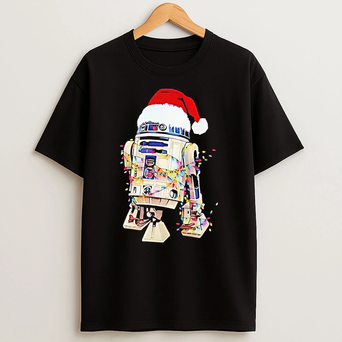 R2 D2 Geeky Robot Santa Hat Christmas Shirts