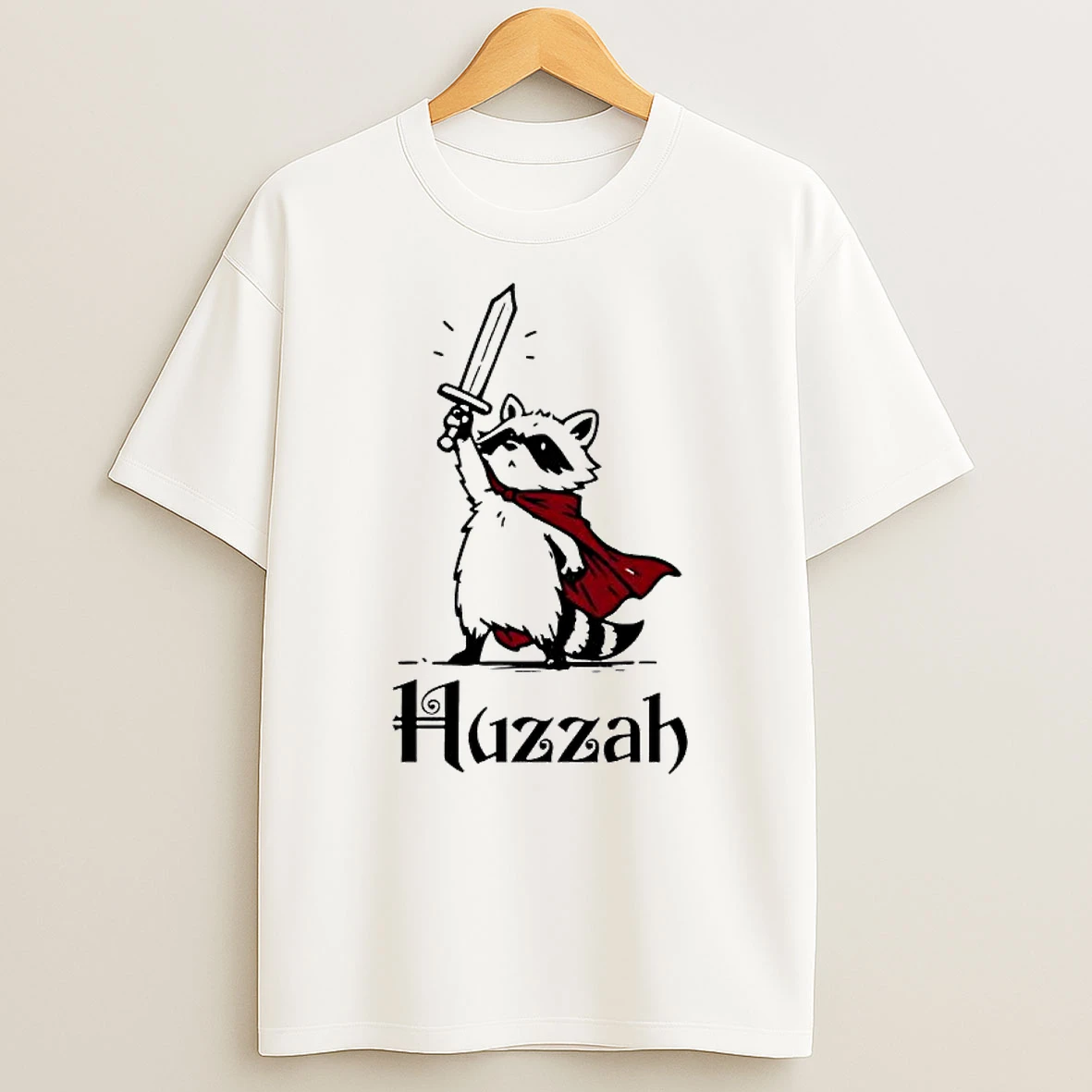 Raccoon Warrior Huzzah Shirts