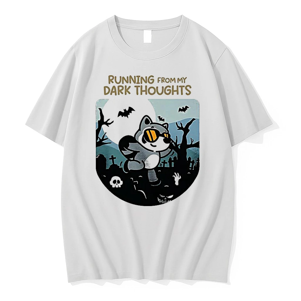 Raccoon Cemetery Running From My Dark Thoughts Shirts