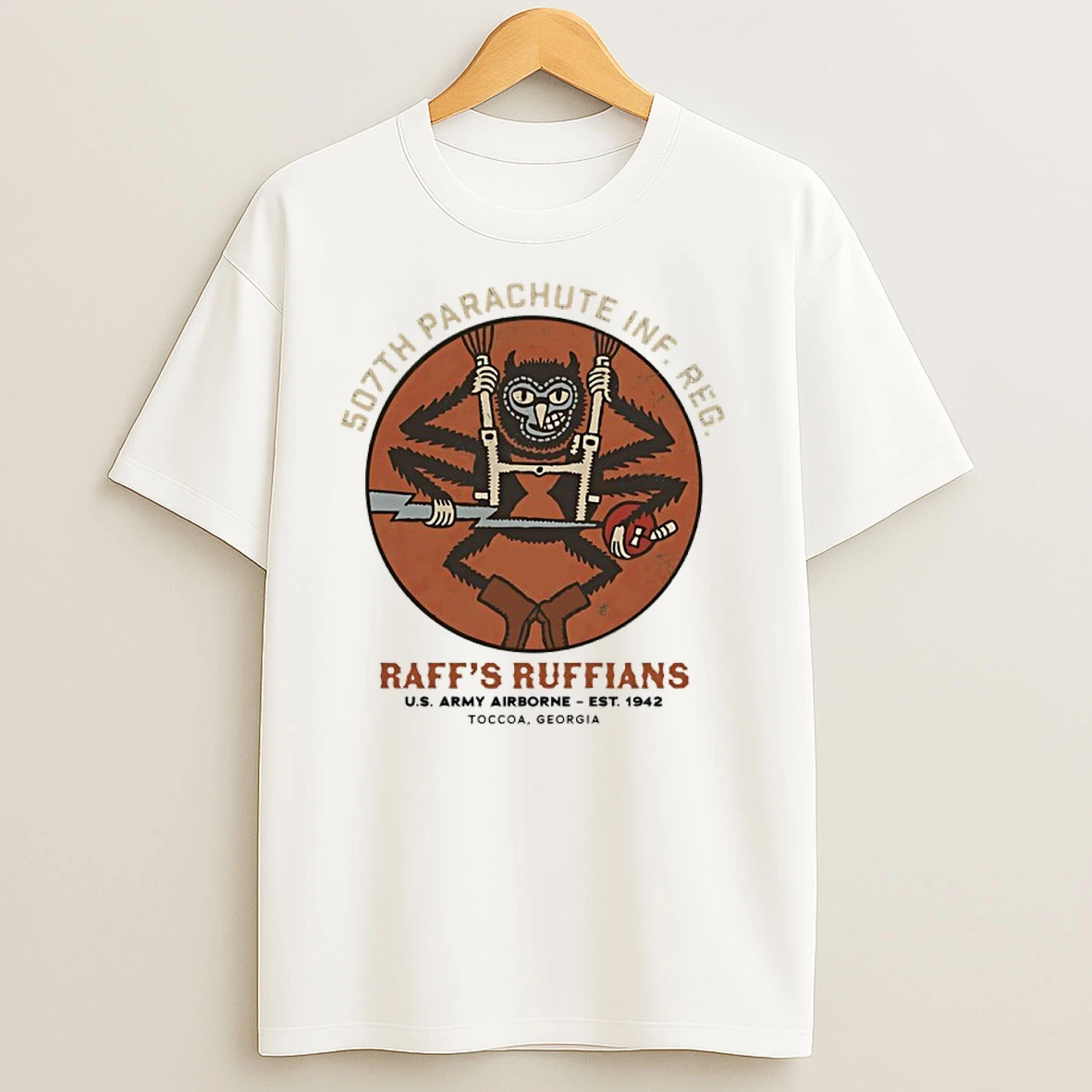 Raffs Ruffians 507th Parachute Regiment D Day Paratrooper T Shirts