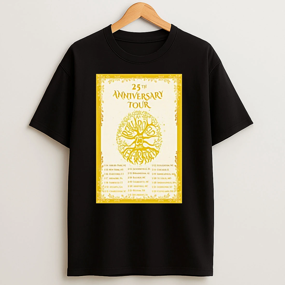 Railroad Earth 25th Anniversary Tour 2026 T Shirts