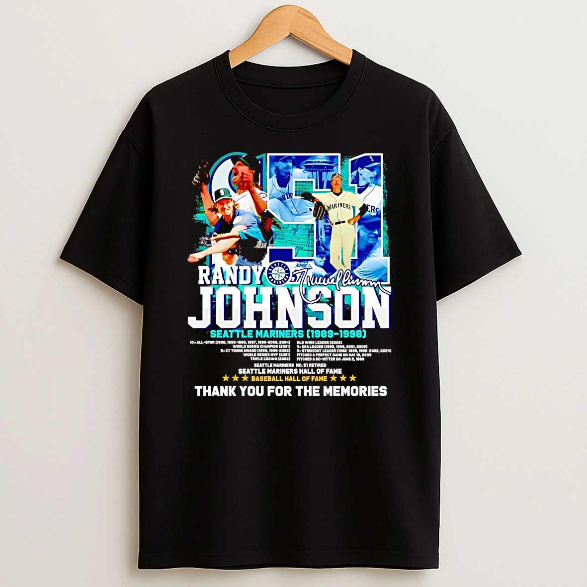 Randy Johnson Baseball Hall Of Fame Seattle Mariners Shirts