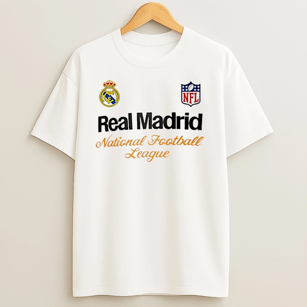 Real Madrid National Football League Logo T Shirts