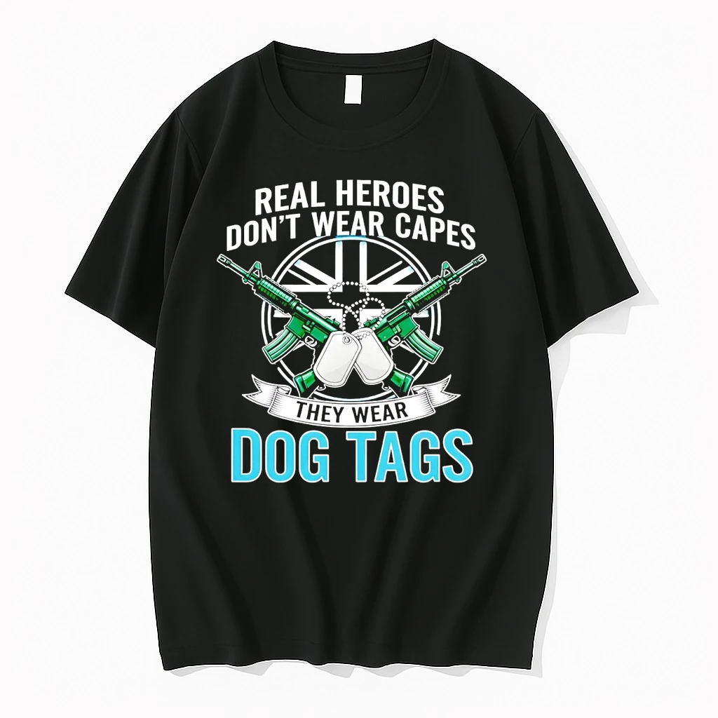 Real Heroes Dont Wear Capes They Wear Dog Tags Shirts
