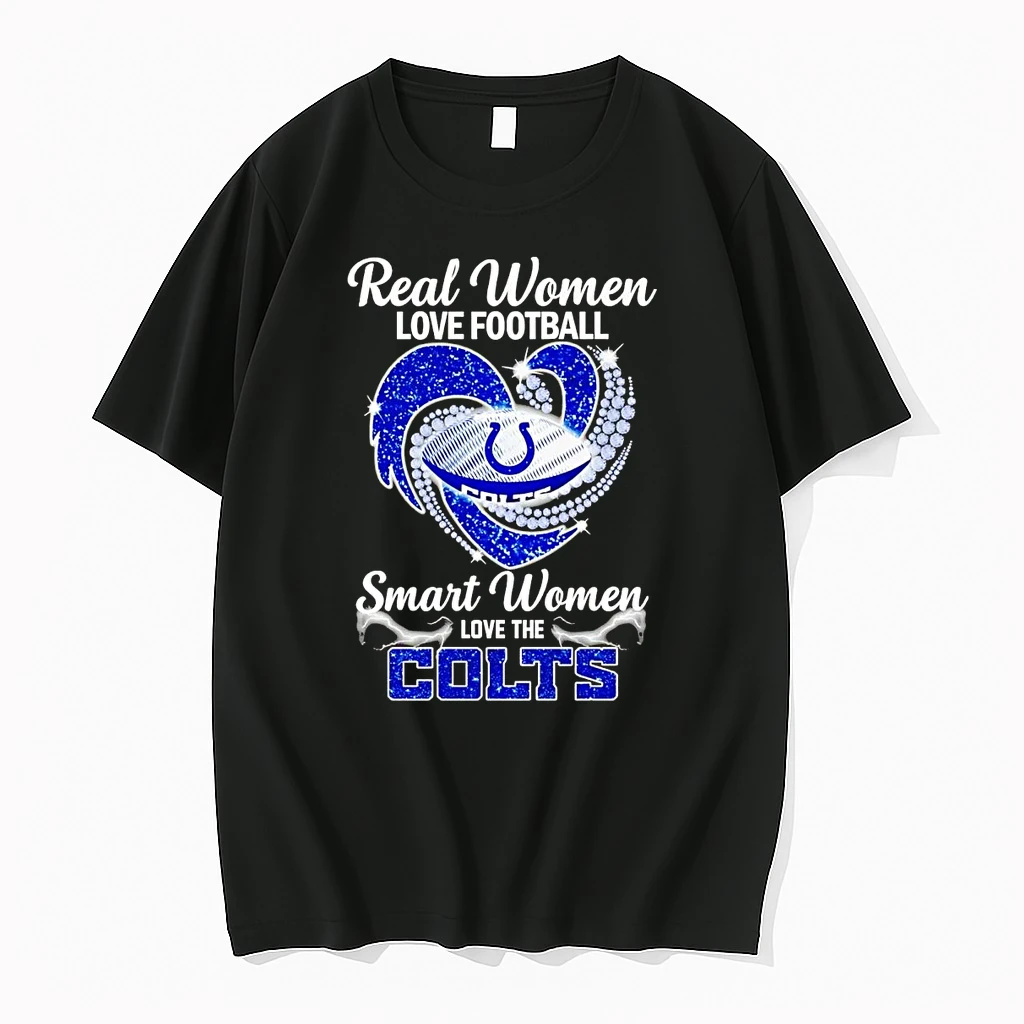 Real Women Love Football Smart Women Love The Colts Diamond Shirts