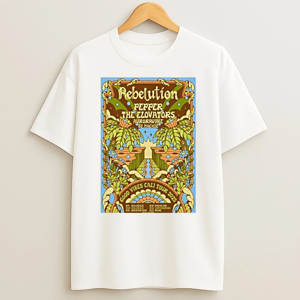 Rebelution Pepper The Elovators Aurorawave Dj Mackle Fall Tour 2025 Shirts