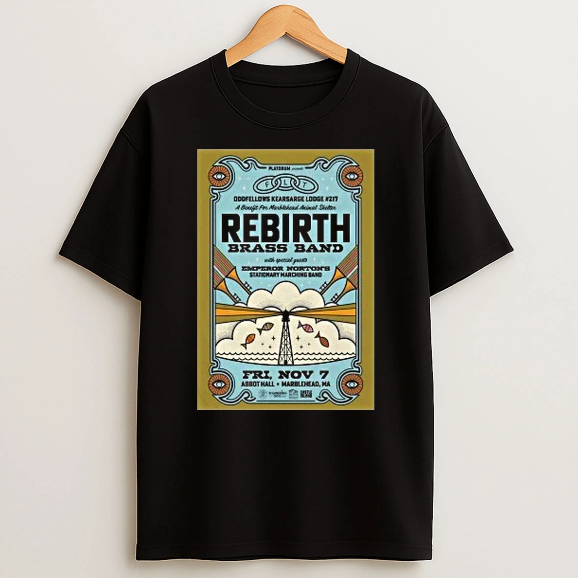 Rebirth Brass Band Nov 7 2025 Abbot Hall In Marblehead Ma Shirts