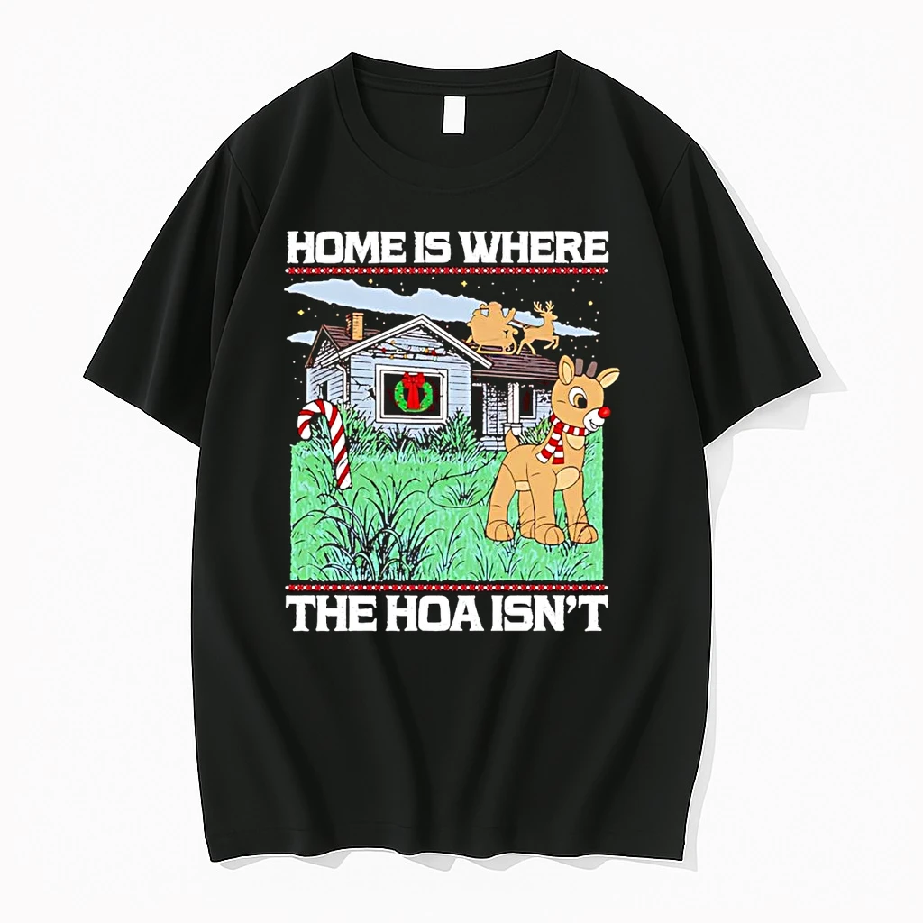 Reindeer Home Is Where The Hoa Isnt Christmas Shirts
