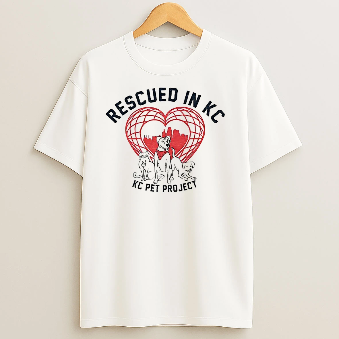 Rescued In Kansas City Pet Project Love Pets T Shirts
