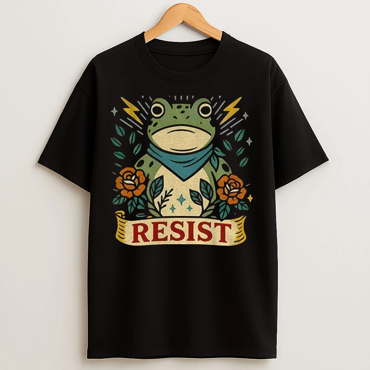 Resist Portland Frog Protest Floral T Shirts