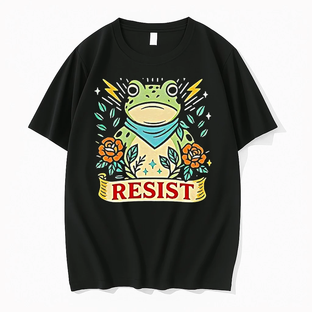 Resist Portland Frog Protest Floral Shirts
