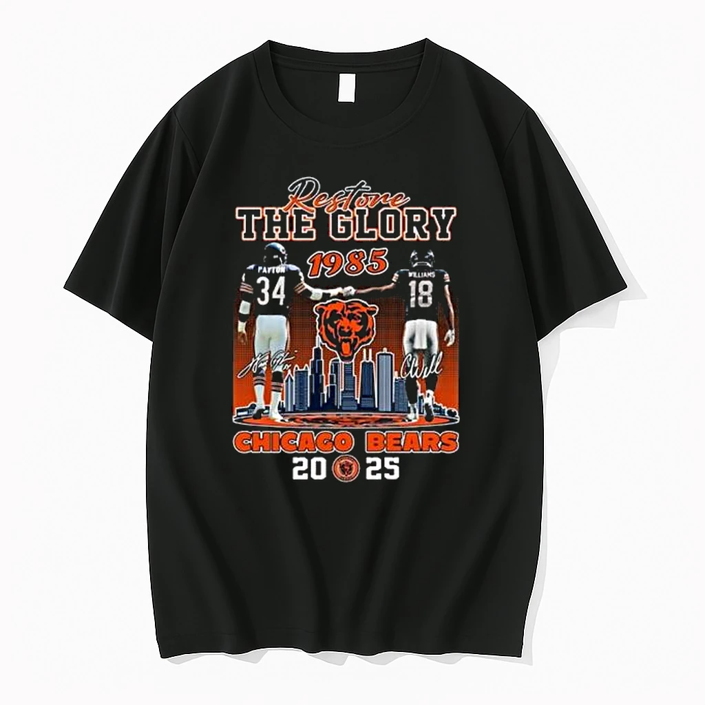 Restore The Glory 1985 Chicago Bears Payton And Williams Signatures 2025 Shirts