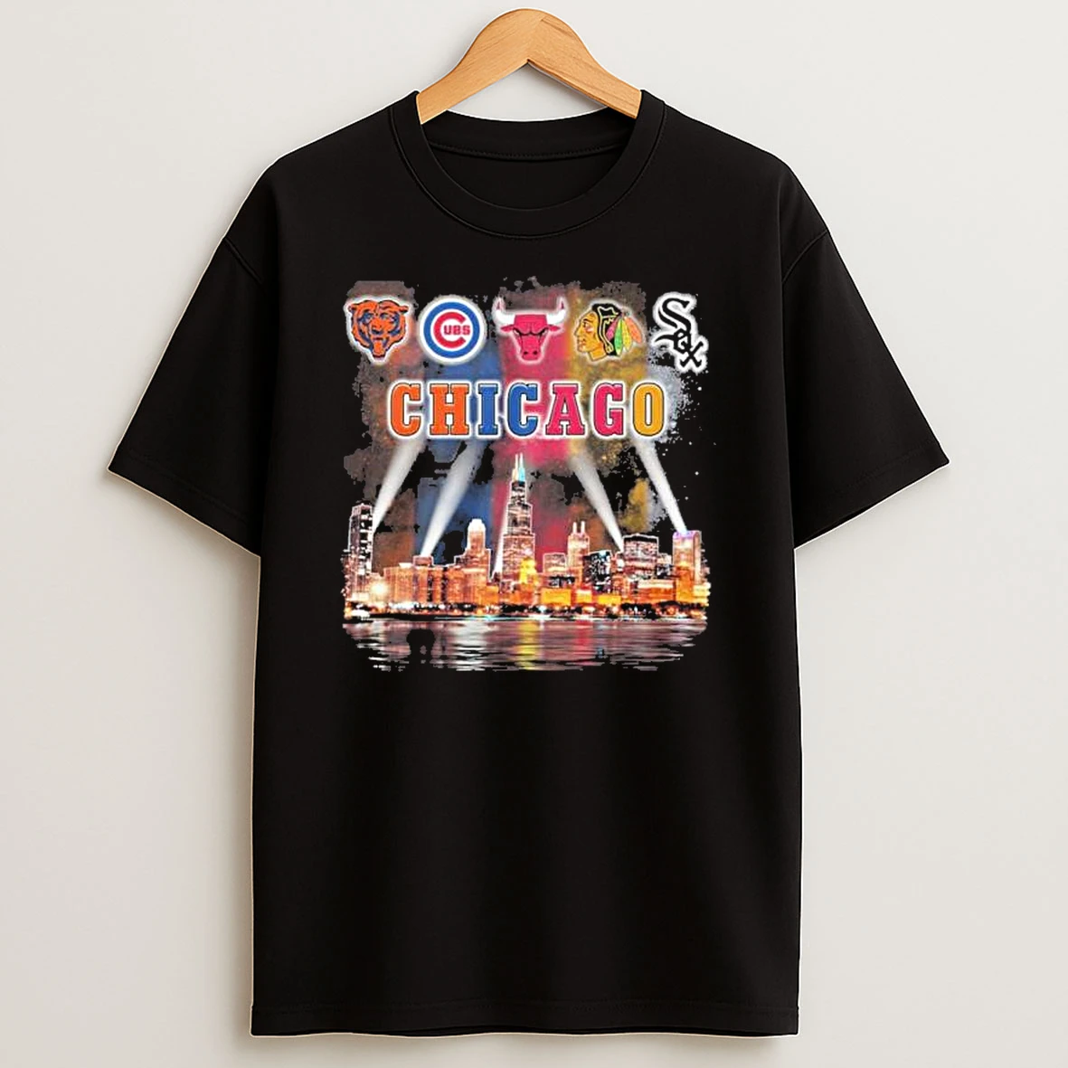 Retro City Of Chicago Sports Teams Logo Shirts