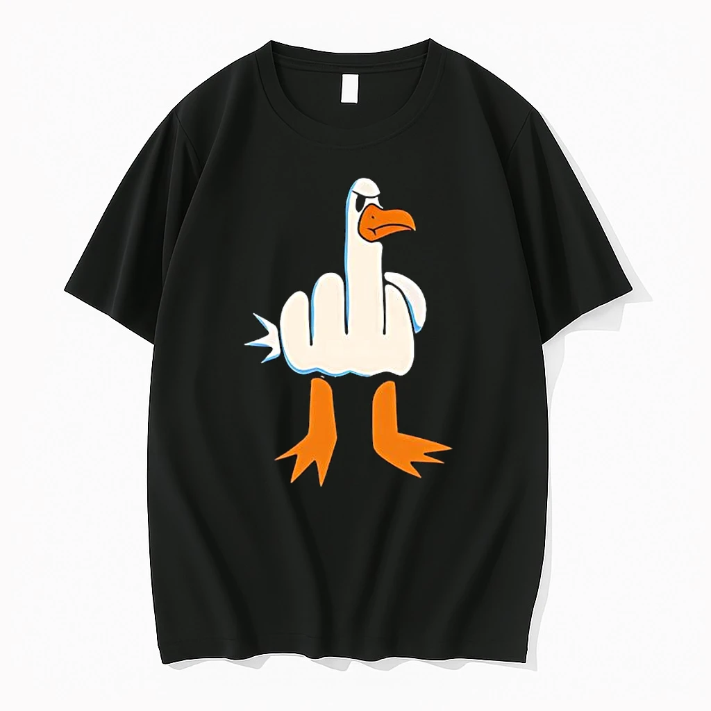 Retro I Dont Give A Duck Middle Finger Funny Shirts