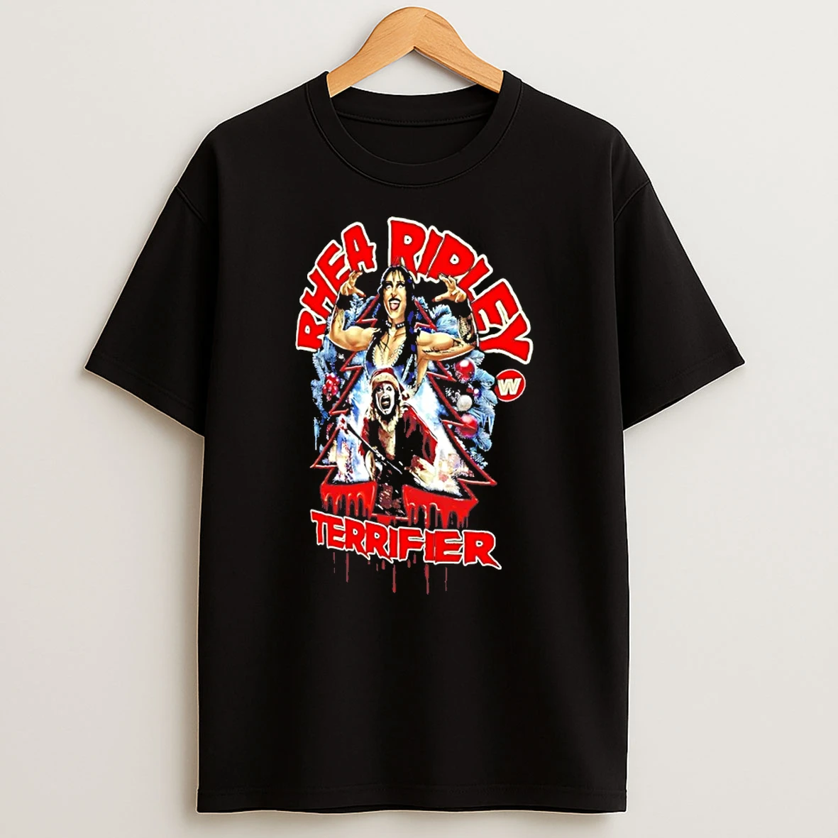 Rhea Ripley Terrifier Bloody Christmas Tree Shirts