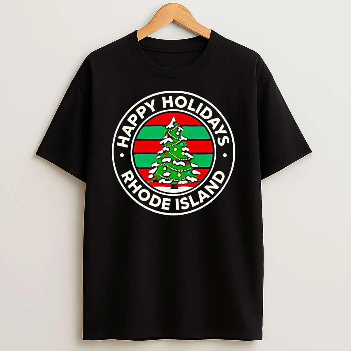 Rhode Island Happy Holidays Logo Shirts