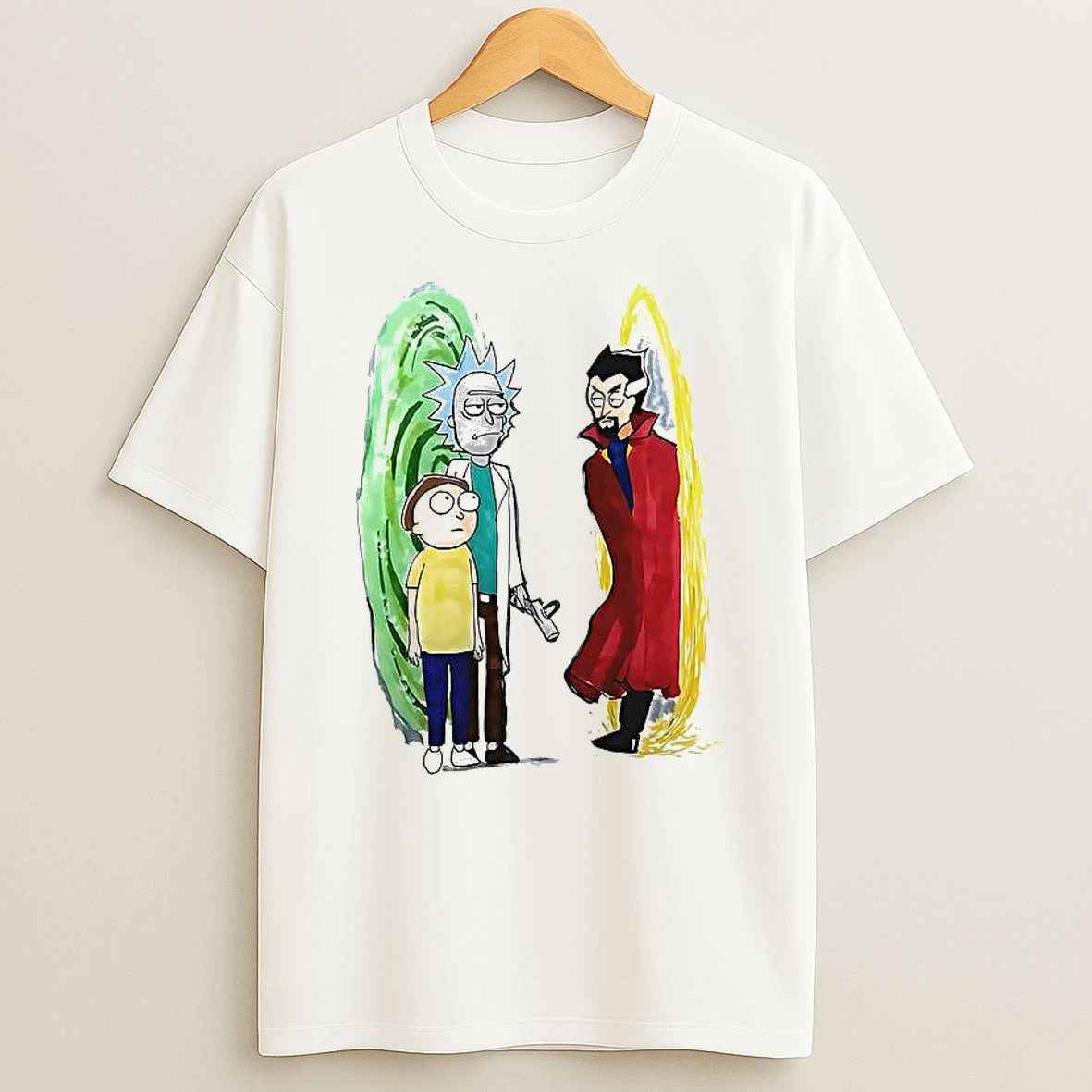 Rick And Morty Dr Strange Teleport Cartoon Shirts