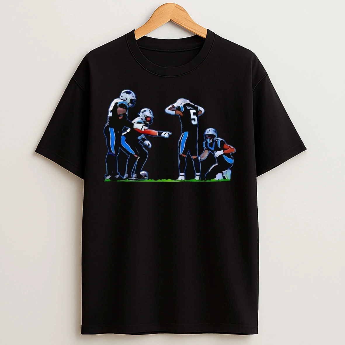 Rico Dowdle Touchdown Celebration Carolina Panthers T Shirts