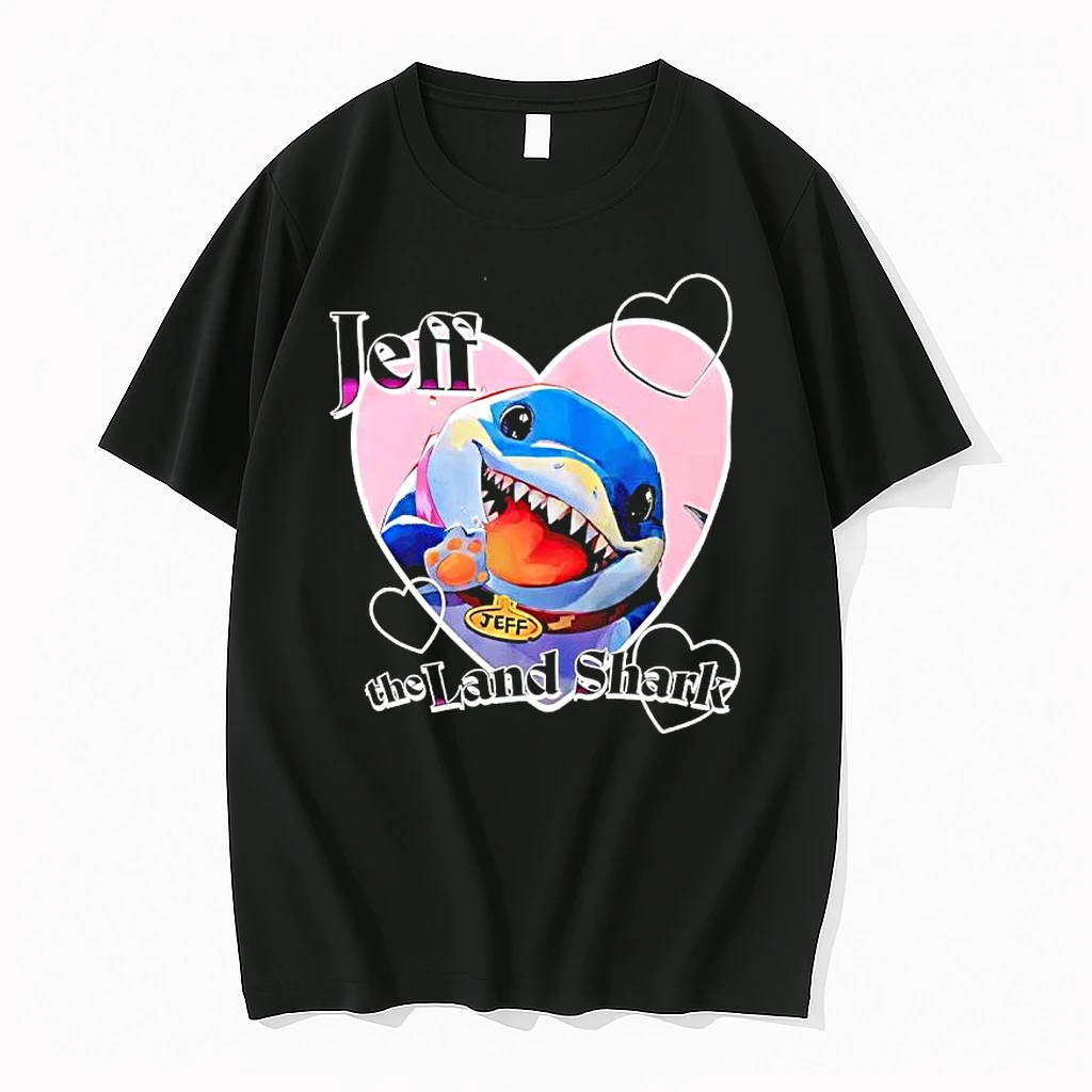 Rivals Jeff The Land Shark Heart Retro Black Shirts