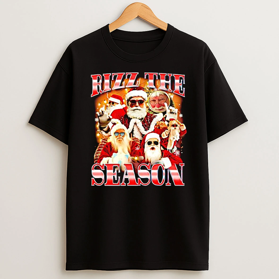 Rizz The Season Santa Claus Graphic Shirts