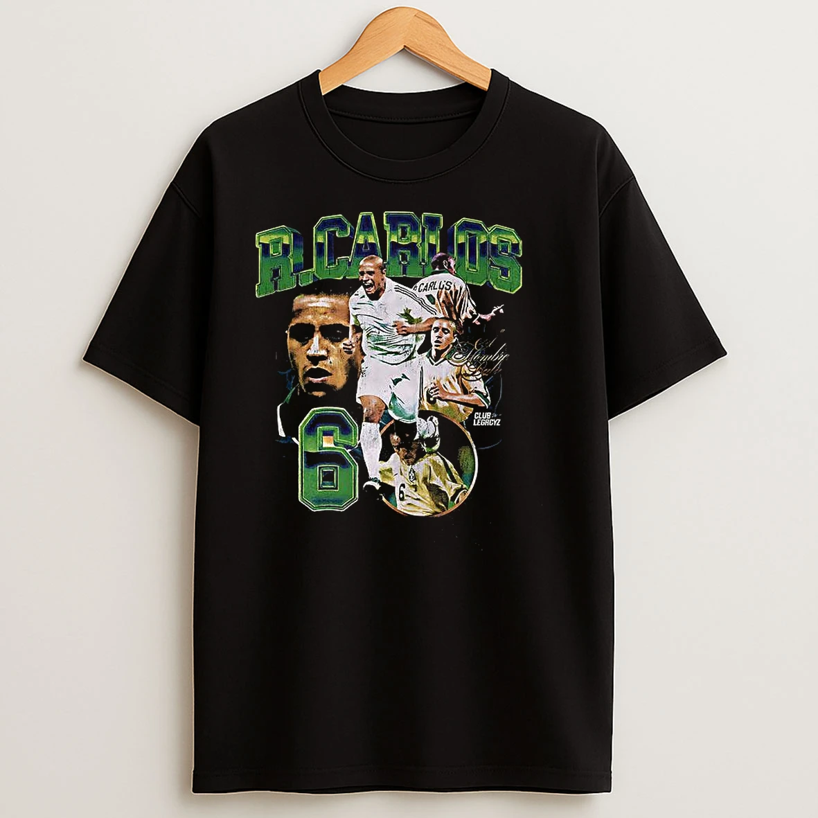 Roberto Carlos Number 6 Graphic Vintage T Shirts