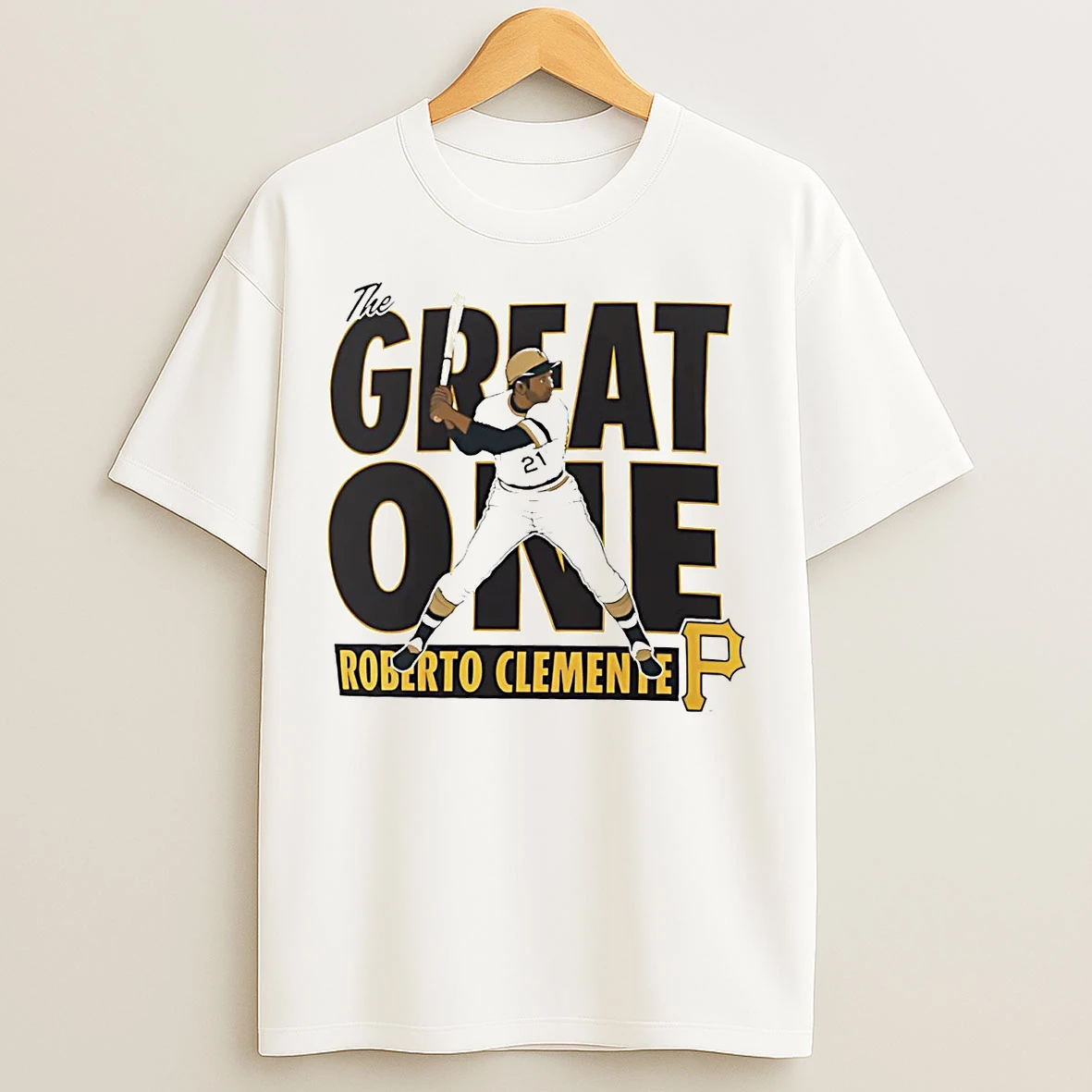 Roberto Clemente Cooperstown Player Pittsburgh Pirates T Shirts