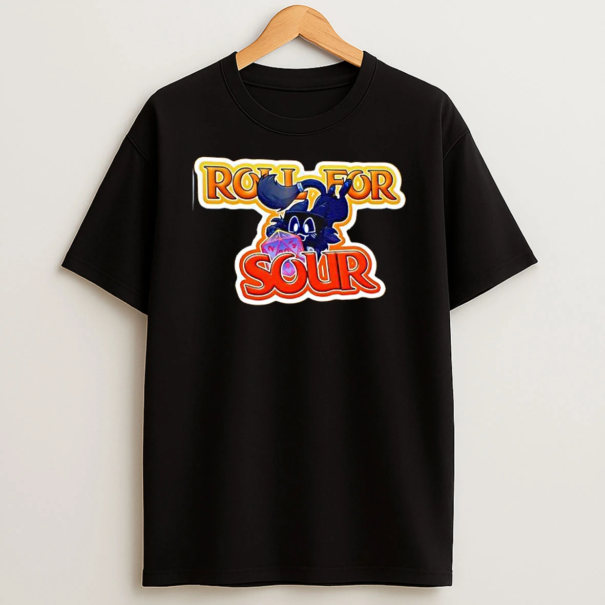 Roll For Sour Black Cat Cartoon Shirts