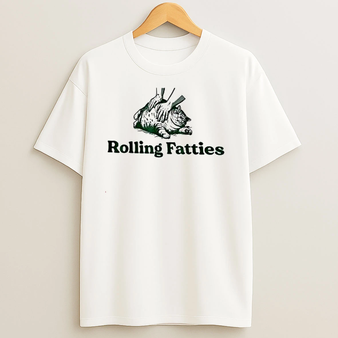 Rolling Fatties Funny Cute Cat T Shirts