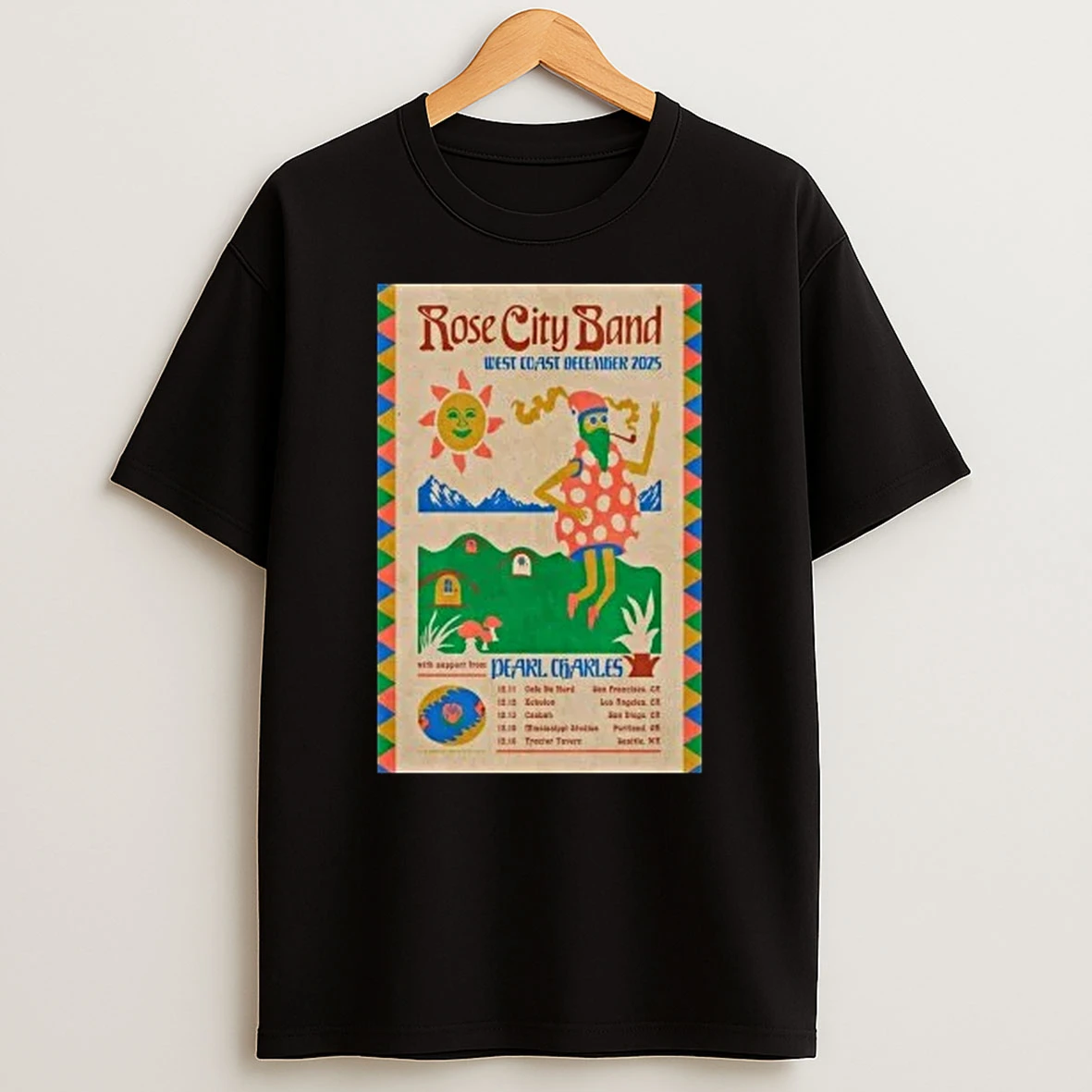Rose City Band West Coast Tour December 2025 Shirts