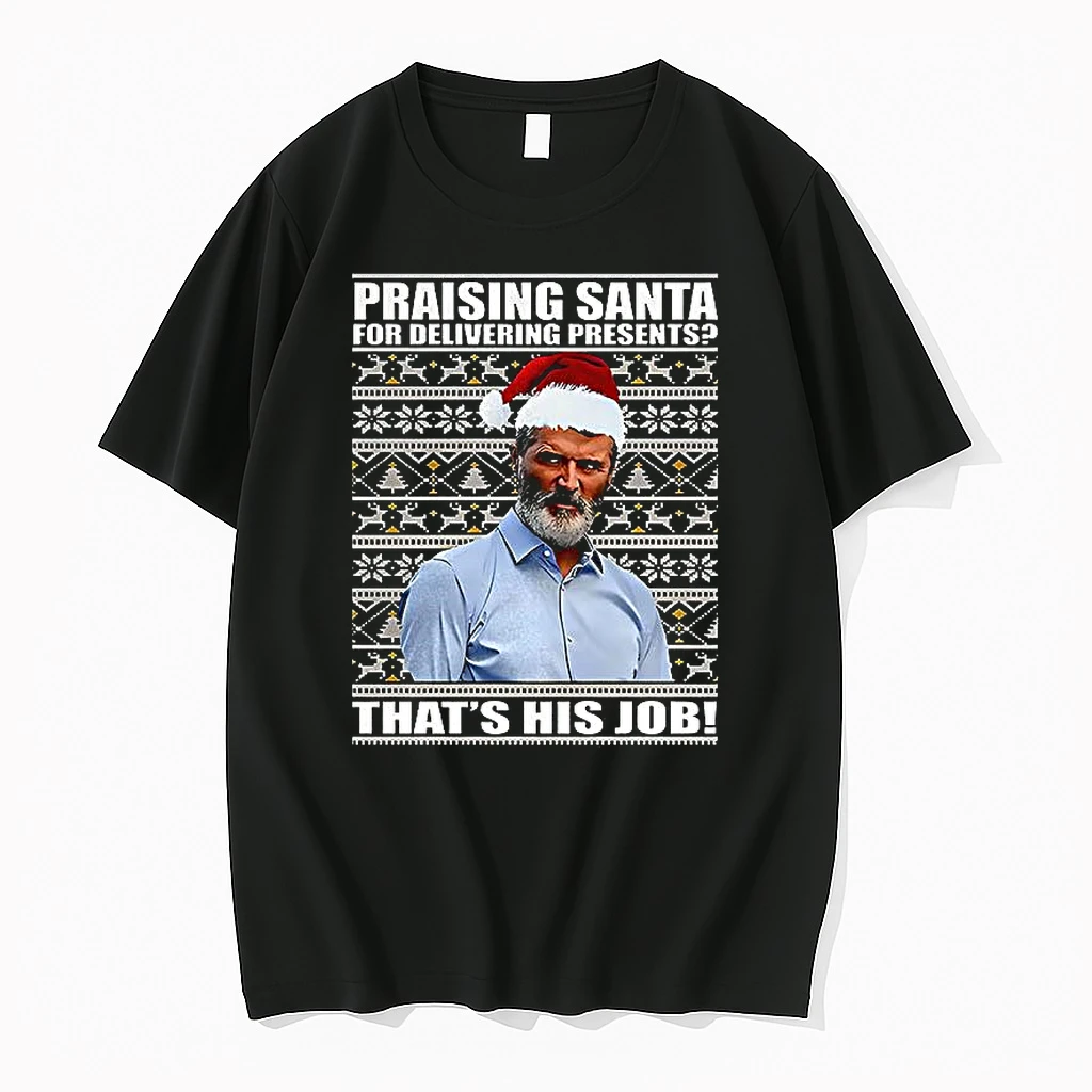 Roy Keane Praising Santa Jumper Ugly Christmas Shirts