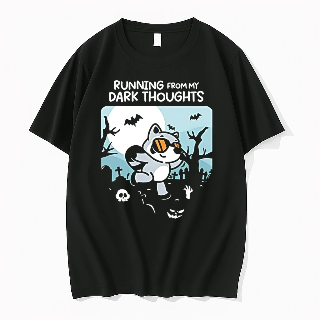 Running From My Dark Thoughts Dog Halloween Shirts