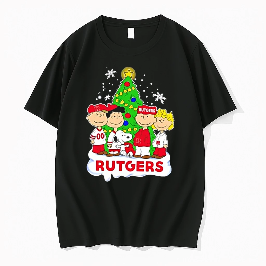Rutgers Scarlet Knights X Peanuts Snoopy And Friends Christmas Tree Shirts