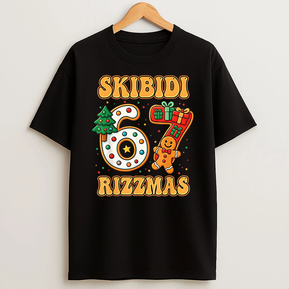 Skibidi 67 Rizzmas Funny Six Seven Meme Christmas Shirts