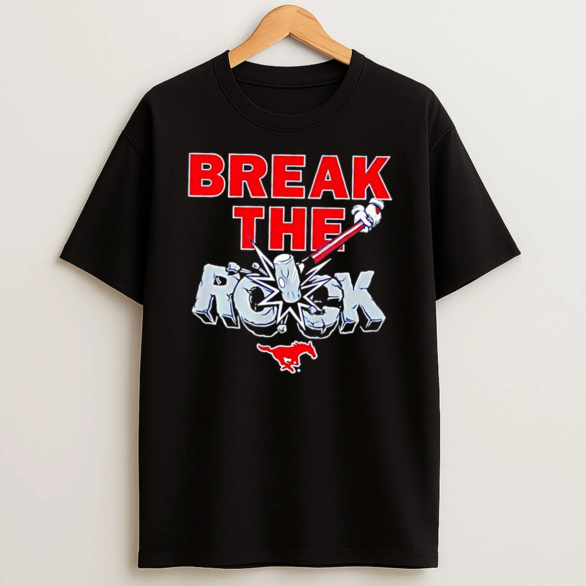 Smu Mustangs Football Break The Rock Shirts