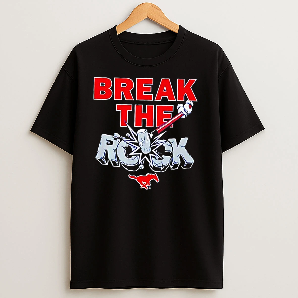 Smu Mustangs Football Break The Rock T Shirts