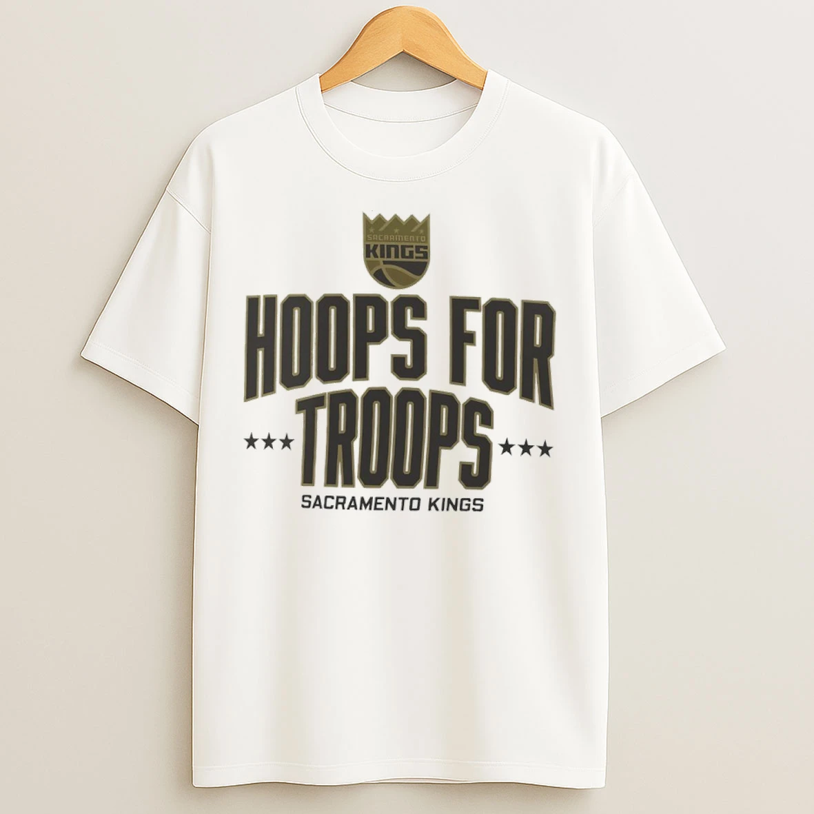Sacramento Kings Hoops For Troops T Shirts