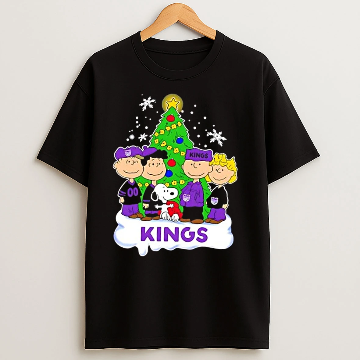 Sacramento Kings X Peanuts Snoopy And Friends Christmas Tree T Shirts