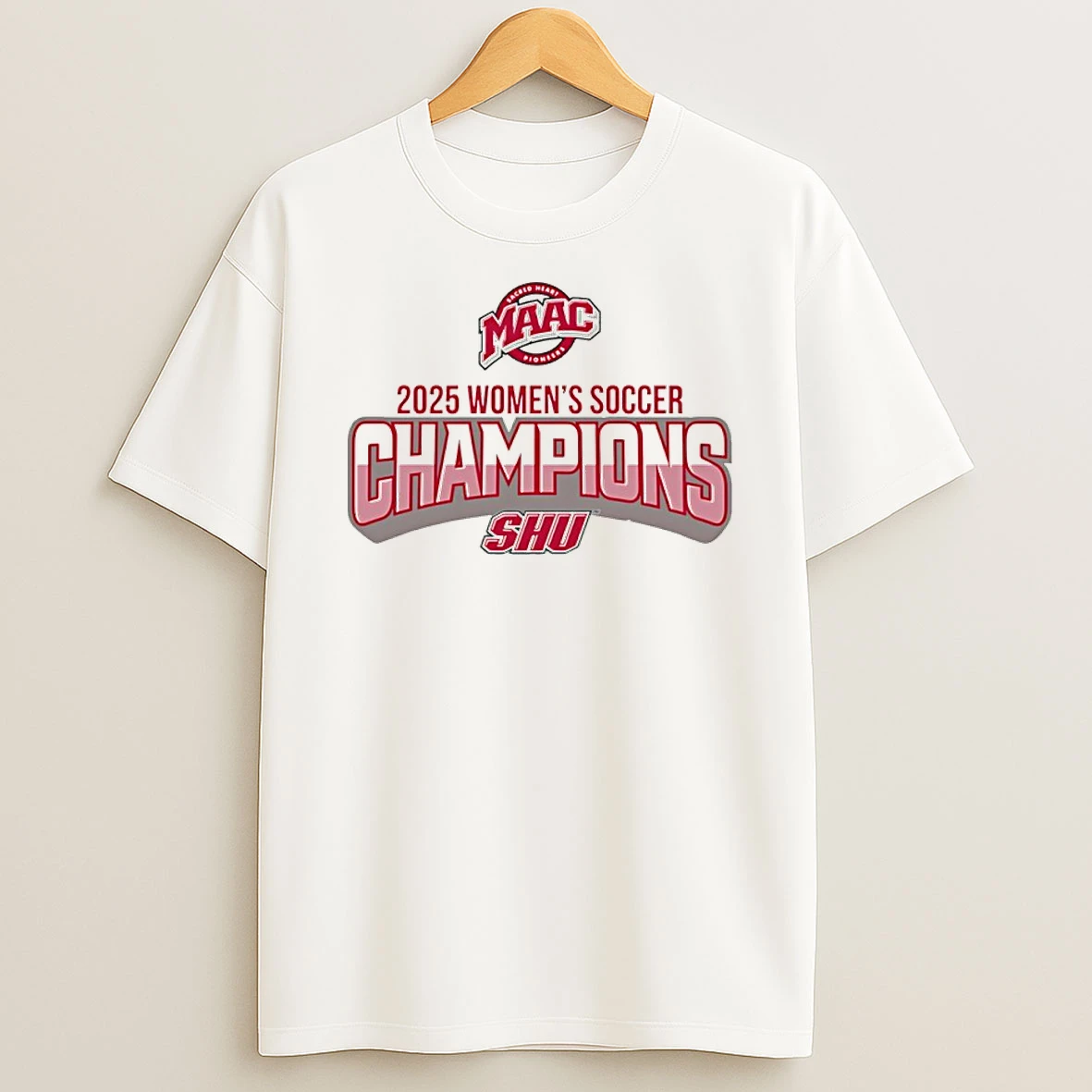Sacred Heart Pioneers Maac 2025 Womens Soccer Champions Shirts