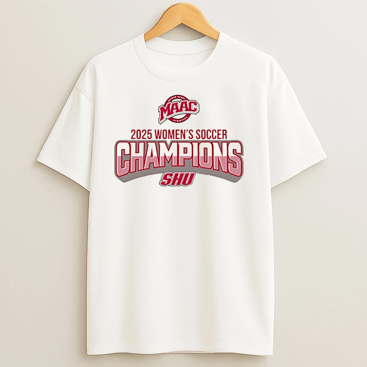 Sacred Heart Pioneers Maac 2025 Womens Soccer Champions T Shirts