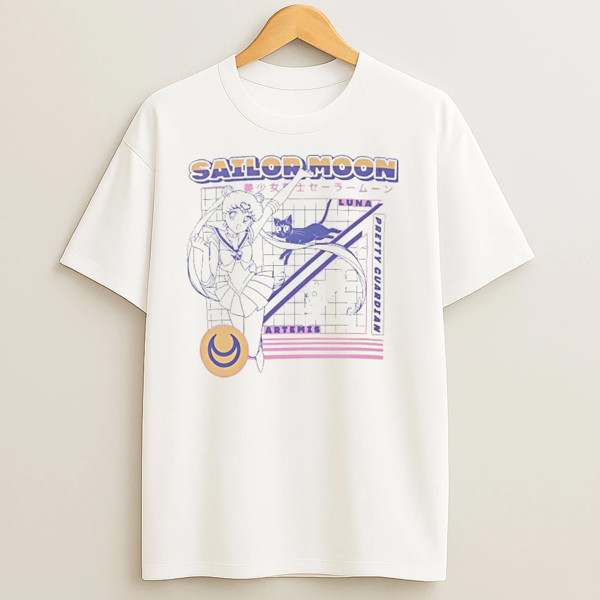 Sailor Moon Sailor Moon Luna And Artemis Cats T Shirts