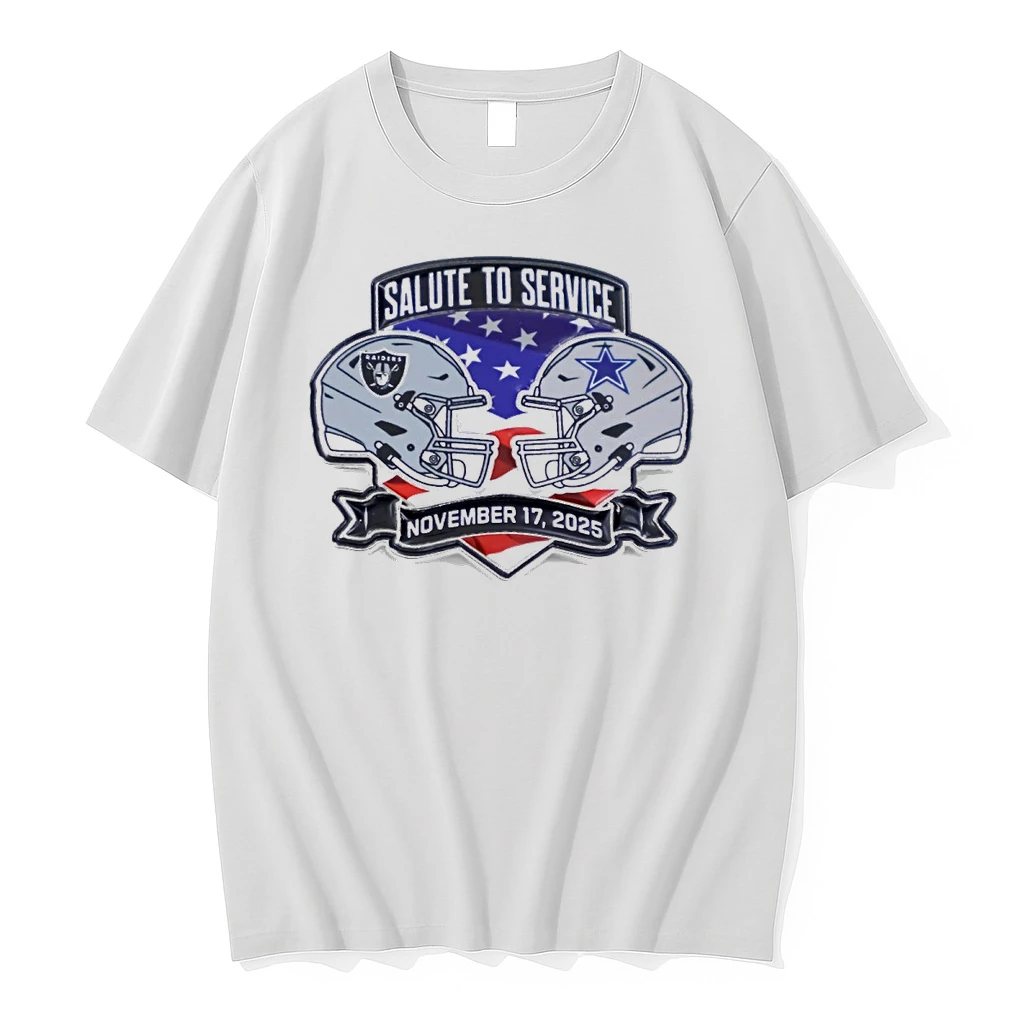 Salute To Service Las Vegas Raiders Vs Dallas Cowboys November 17 2025 Shirts