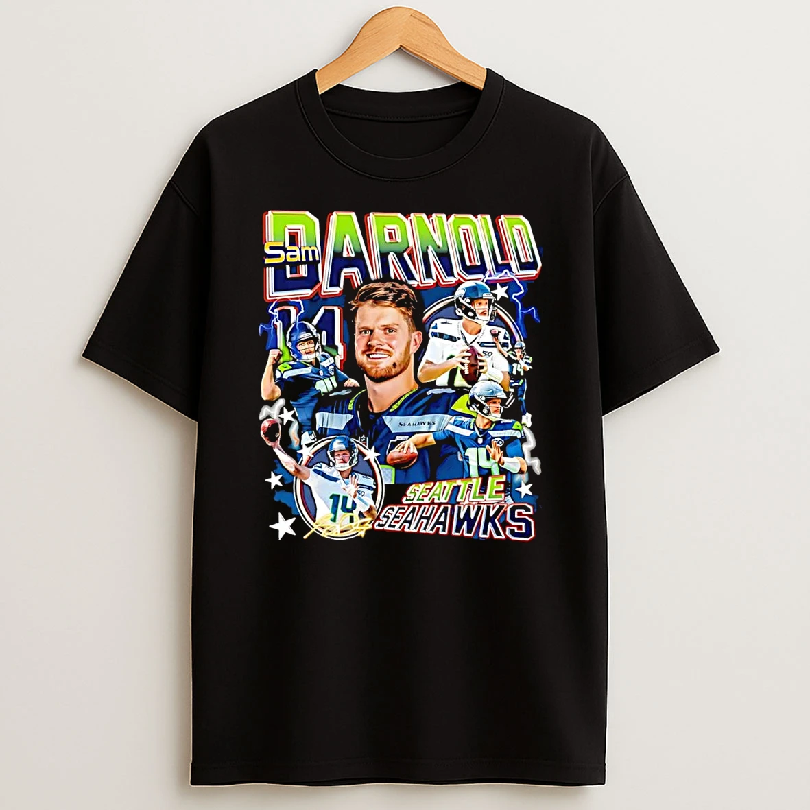 Sam Darnold Picture Collage Seattle Seahawks Shirts