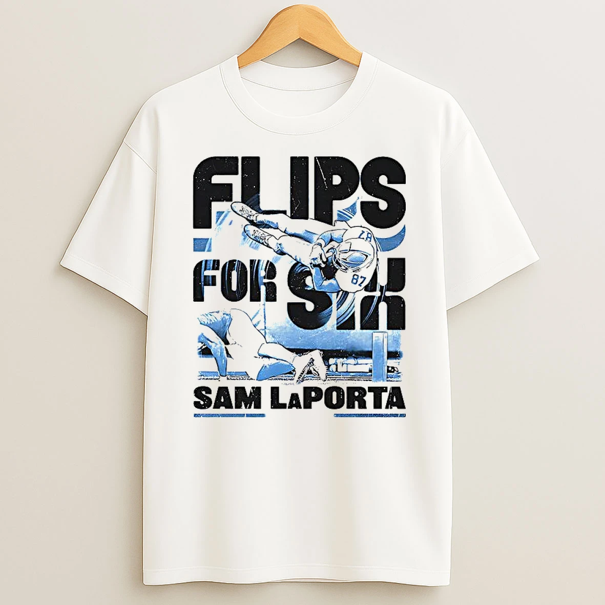 Sam Laporta Detroit Lions Football Flips For Six Shirts