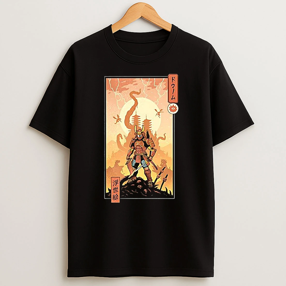 Samurai Doom Video Game Ukiyo E Style Shirts