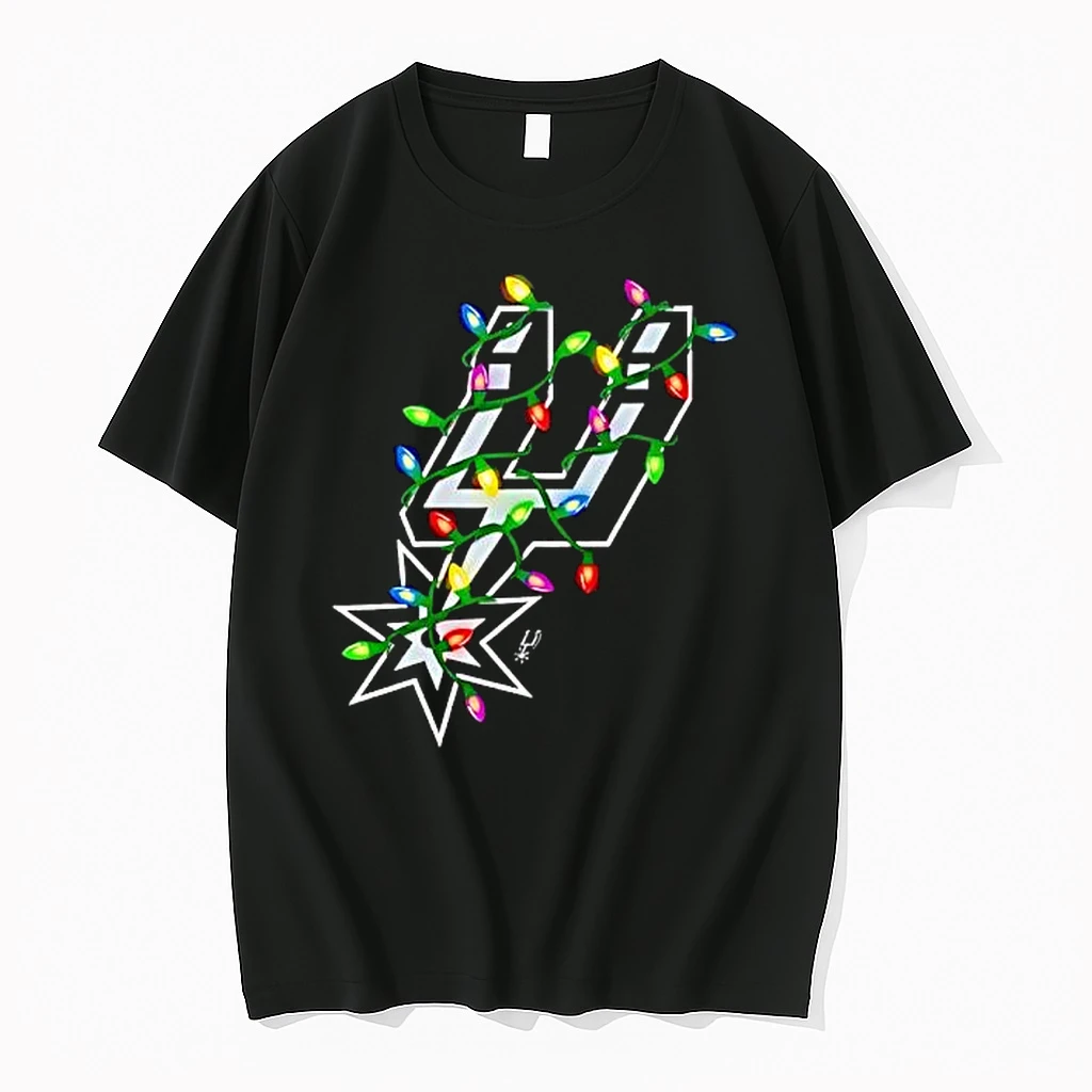San Antonio Spurs Logo Lights Merry Christmas Shirts