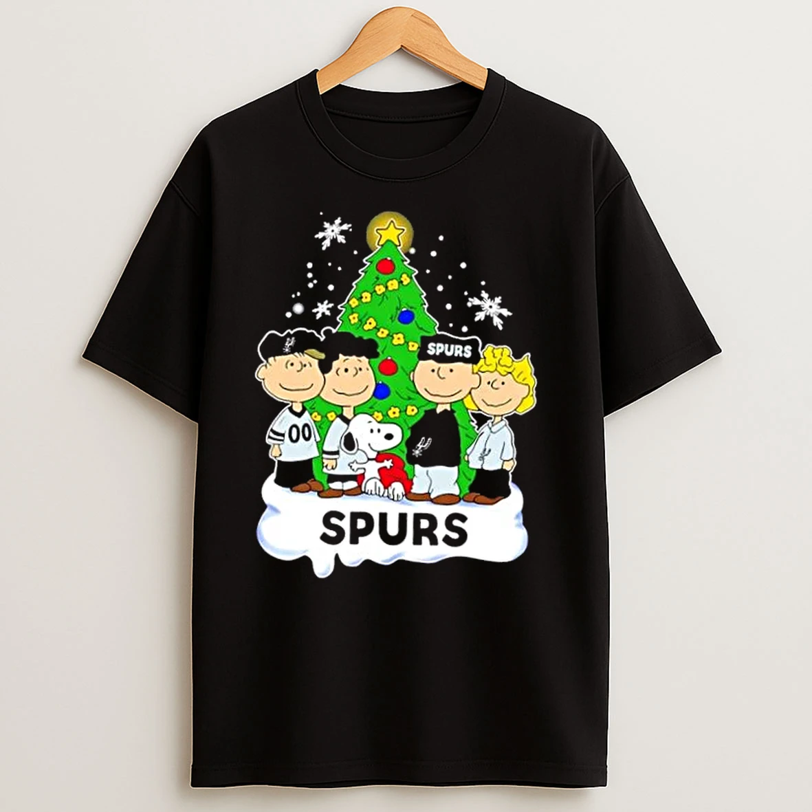 San Antonio Spurs X Peanuts Snoopy And Friends Christmas Tree T Shirts