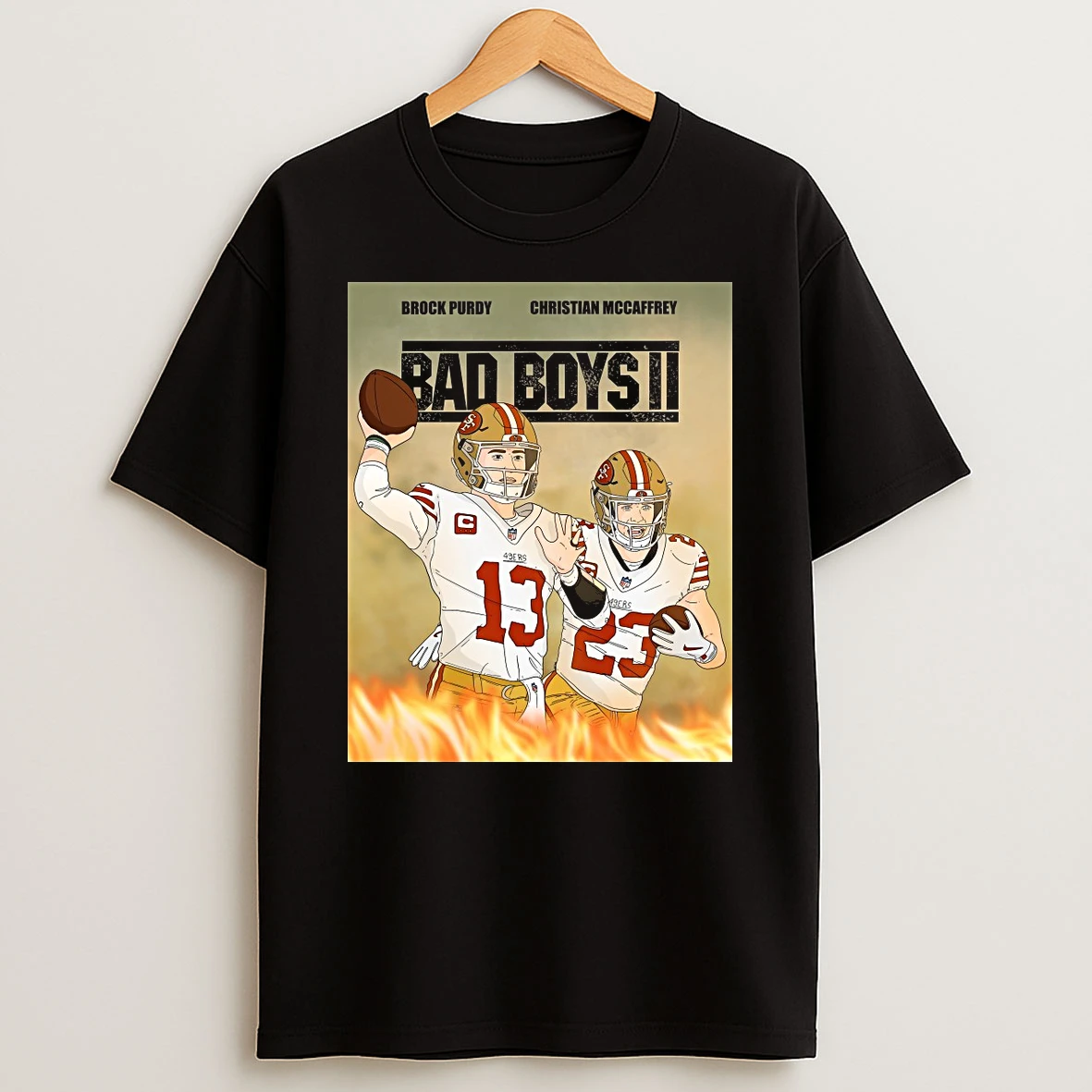 San Francisco 49ers Brock Purdy And Christian Mccaffrey Bad Boys Ii Rita Oak Shirts